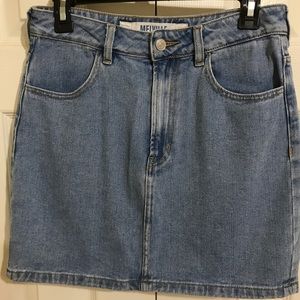 light denim skirt